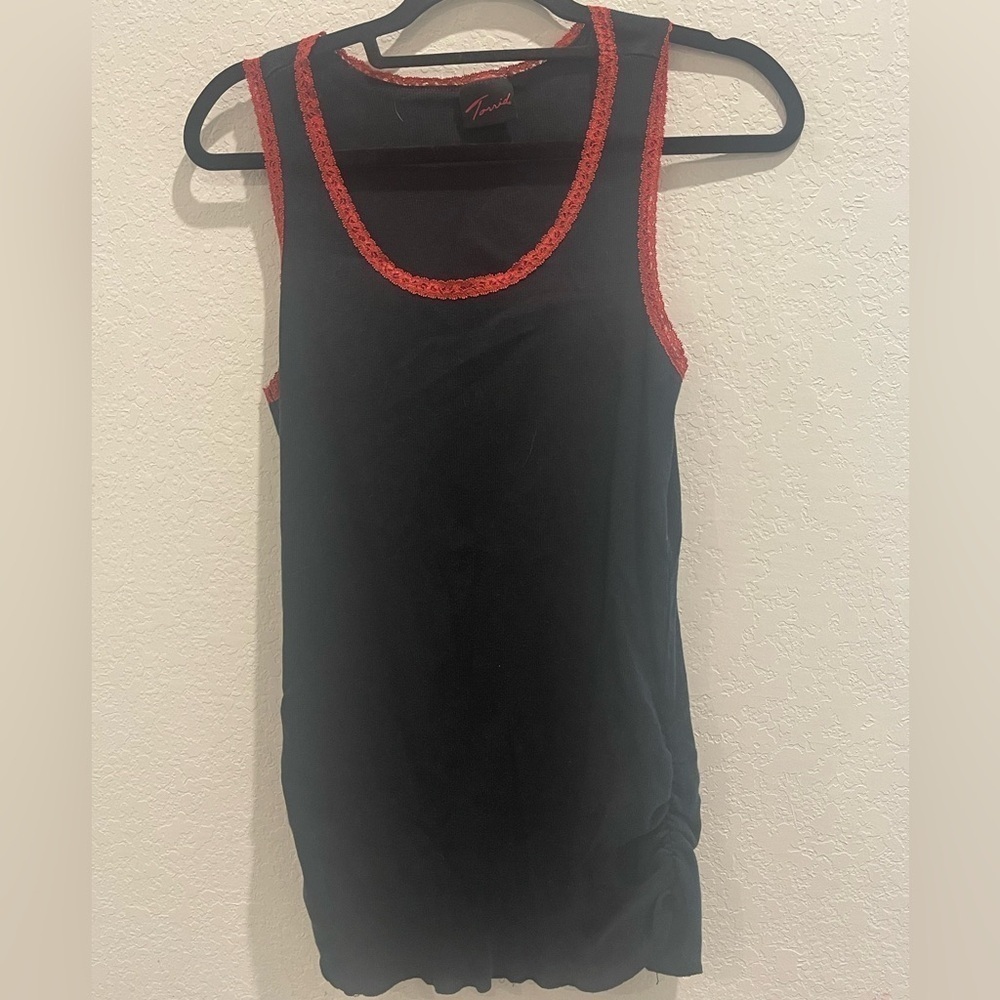 Torrid Black and Red Tank Top